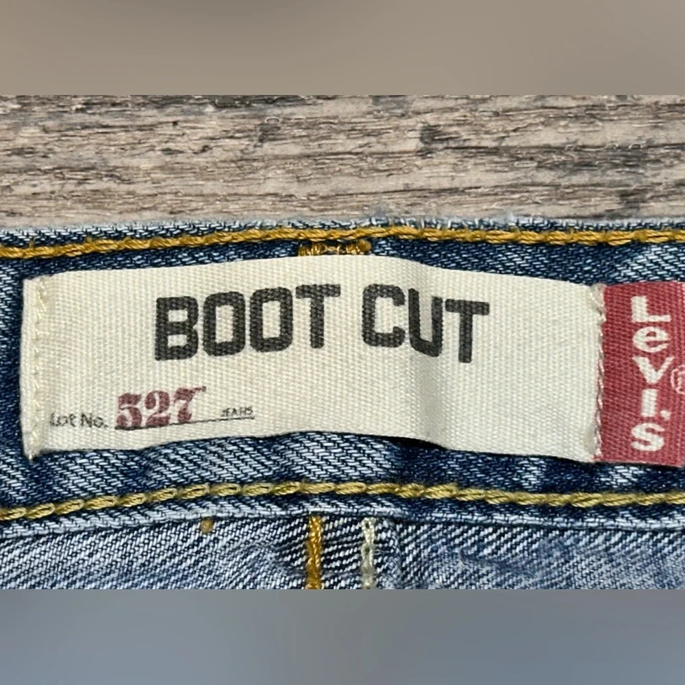 Levi’s 527 Bootcut Jeans Distressed Workwear Denim 38x30